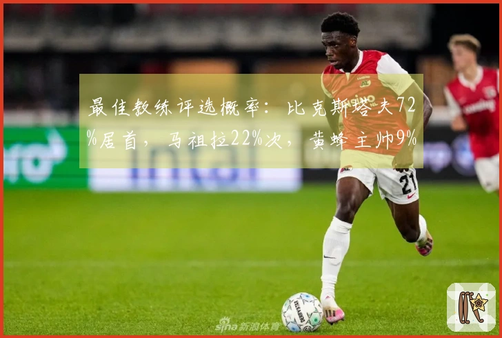 最佳教练评选概率：比克斯塔夫72%居首，马祖拉22%次，黄蜂主帅9%第三